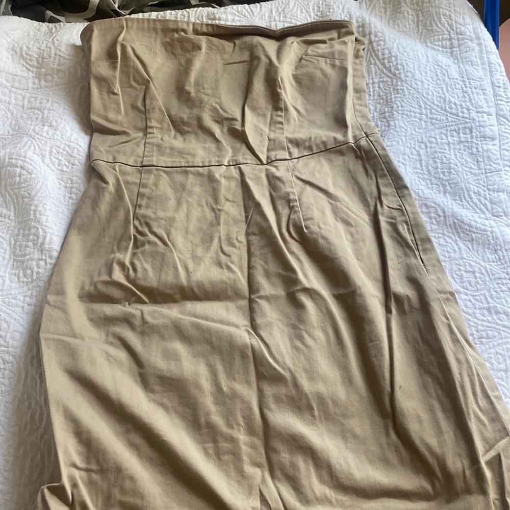 Old Navy Khaki strapless dress